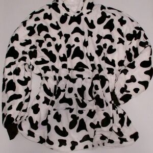 Cow print soft hoodie Sz: XL